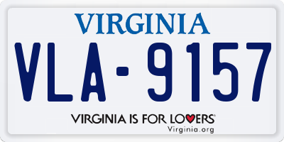 VA license plate VLA9157