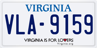 VA license plate VLA9159