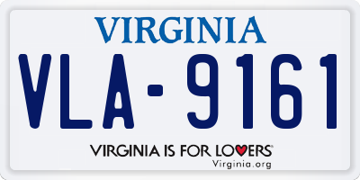 VA license plate VLA9161