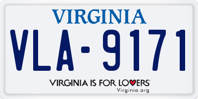 VA license plate VLA9171