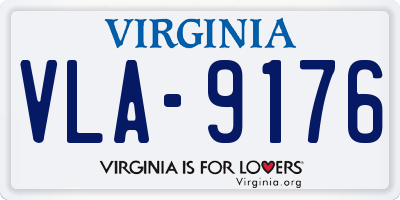 VA license plate VLA9176