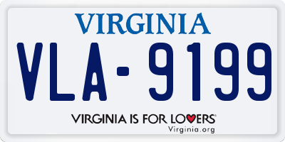 VA license plate VLA9199
