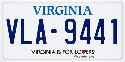 VA license plate VLA9441