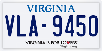 VA license plate VLA9450