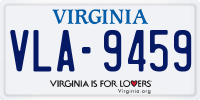 VA license plate VLA9459