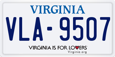 VA license plate VLA9507