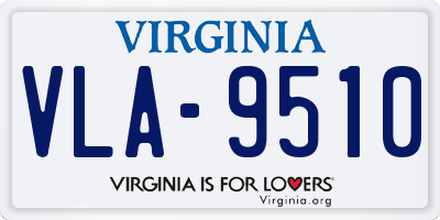 VA license plate VLA9510