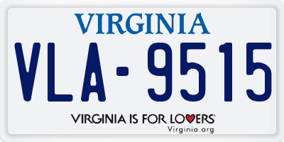 VA license plate VLA9515