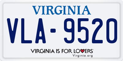 VA license plate VLA9520