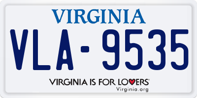 VA license plate VLA9535