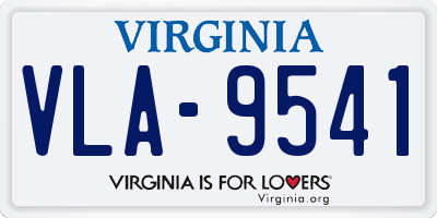 VA license plate VLA9541