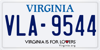 VA license plate VLA9544