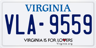 VA license plate VLA9559