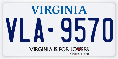 VA license plate VLA9570