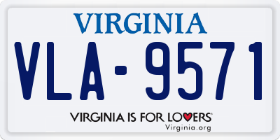 VA license plate VLA9571
