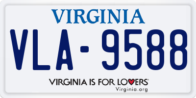 VA license plate VLA9588