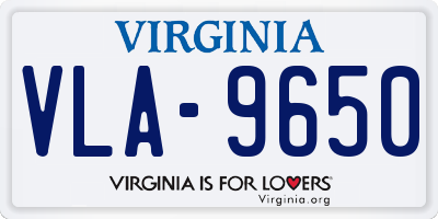 VA license plate VLA9650