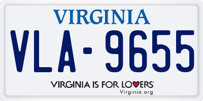 VA license plate VLA9655