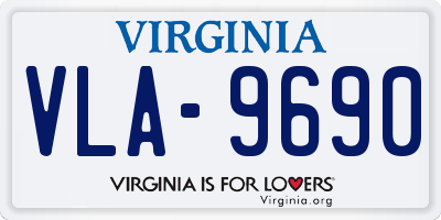 VA license plate VLA9690
