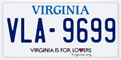 VA license plate VLA9699