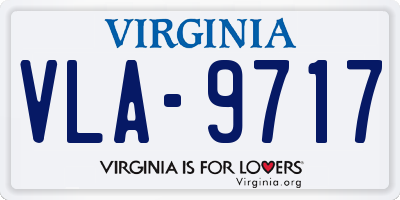 VA license plate VLA9717
