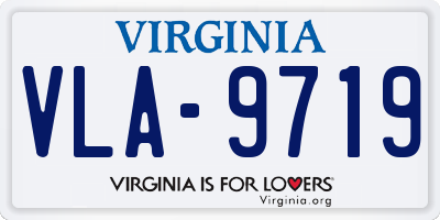 VA license plate VLA9719