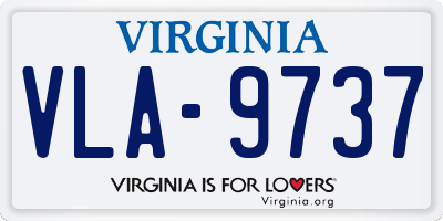 VA license plate VLA9737