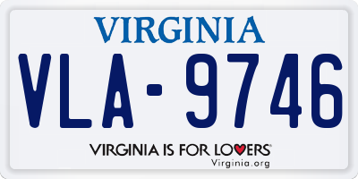 VA license plate VLA9746