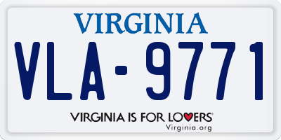 VA license plate VLA9771