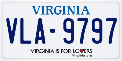 VA license plate VLA9797