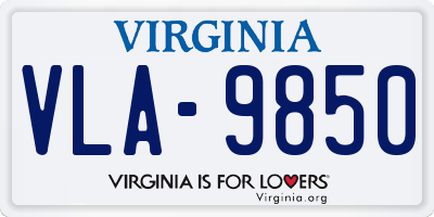 VA license plate VLA9850