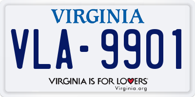 VA license plate VLA9901