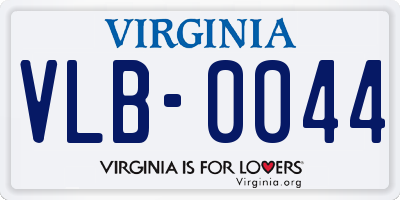 VA license plate VLB0044