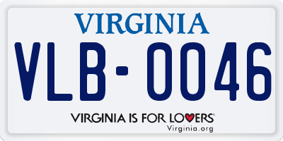 VA license plate VLB0046