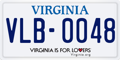VA license plate VLB0048