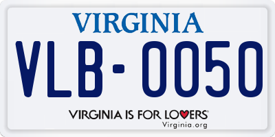 VA license plate VLB0050