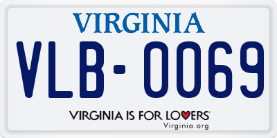 VA license plate VLB0069