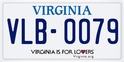 VA license plate VLB0079
