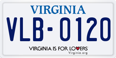 VA license plate VLB0120