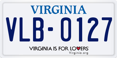 VA license plate VLB0127