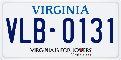 VA license plate VLB0131