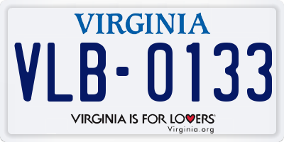VA license plate VLB0133
