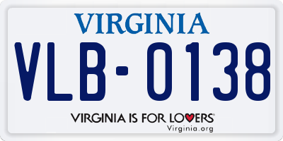 VA license plate VLB0138