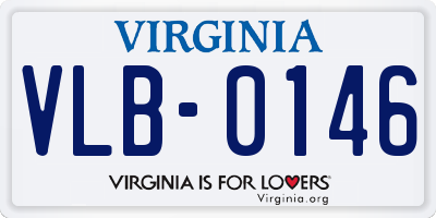 VA license plate VLB0146