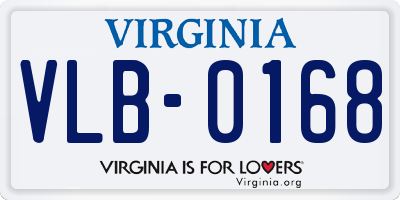 VA license plate VLB0168