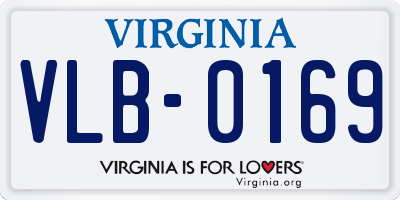VA license plate VLB0169