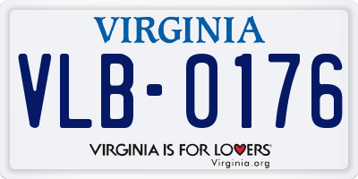 VA license plate VLB0176