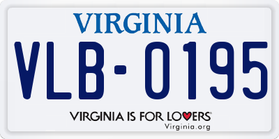 VA license plate VLB0195