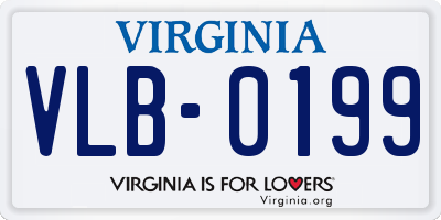 VA license plate VLB0199