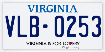 VA license plate VLB0253
